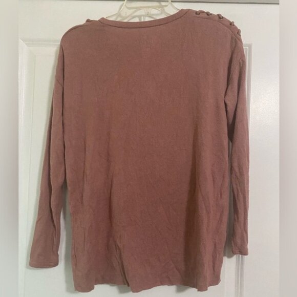 American Eagle Soft & Sexy Lace Up Long Sleeve Tee - Picture 4 of 4